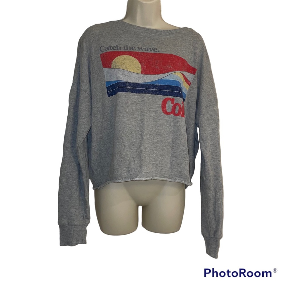 Coke catch the wave cut off sweatshirt XL